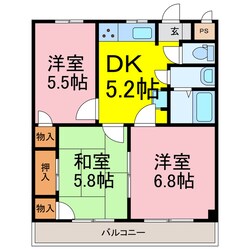 久下サンフラワーマンションの物件間取画像